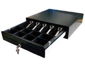 CASH DRAWER 410-5 BLACK 41x41x11Cm, 24 V, RJ 12, 4B/8C
